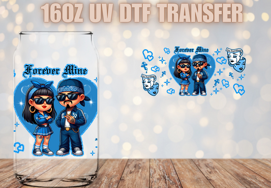 Forever Mine Blue  UV DTF Wrap