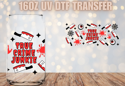 True crime junkie UV DTF Wrap