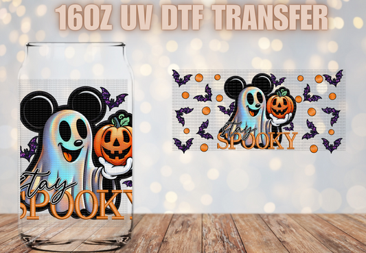 Spooky Ghost Mouse UV DTF