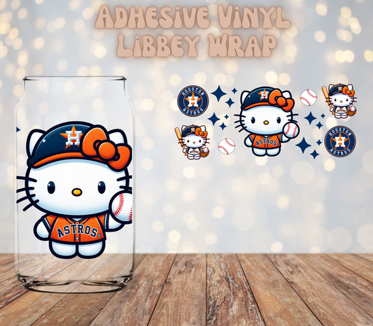 Astros Gatita   16oz Libbey Wrap