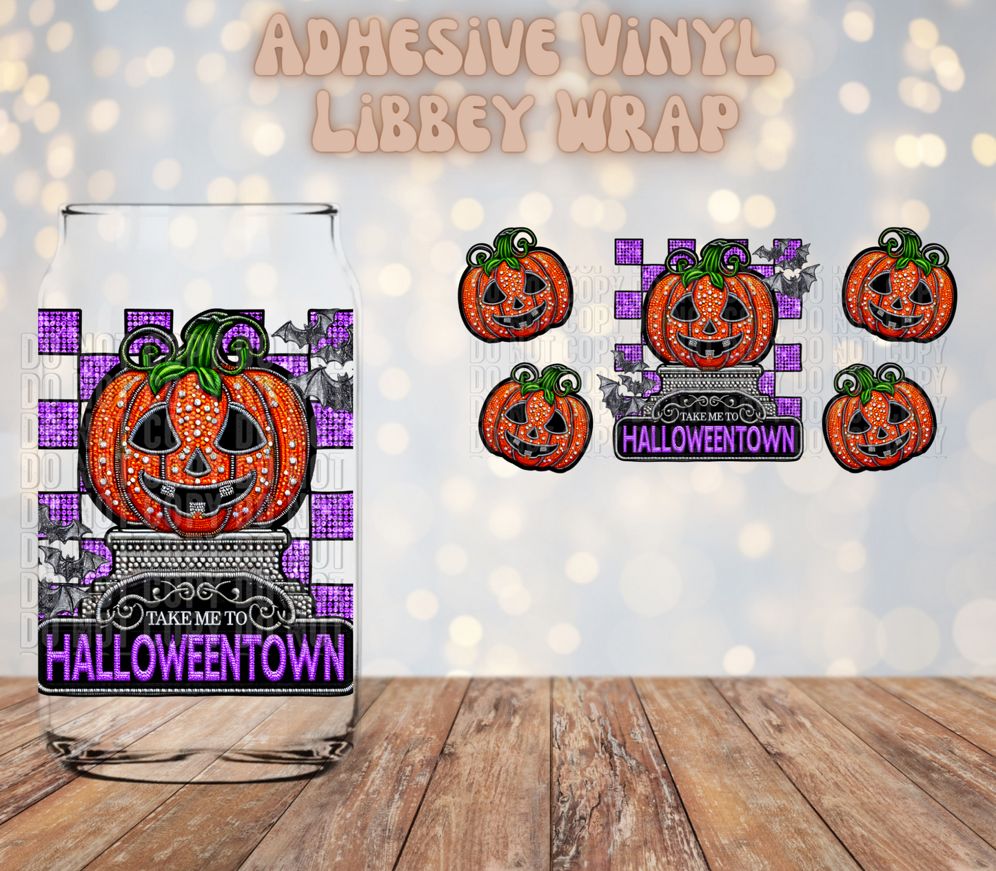 Take me to Halloweentown   16oz Libbey Wrap