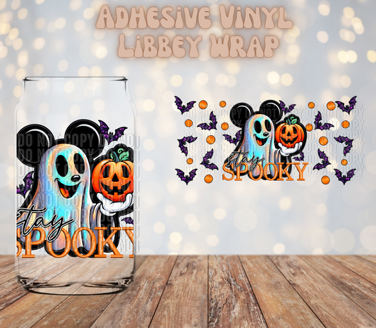 Stay Spooky Mouse ghost  16oz Libbey Wrap