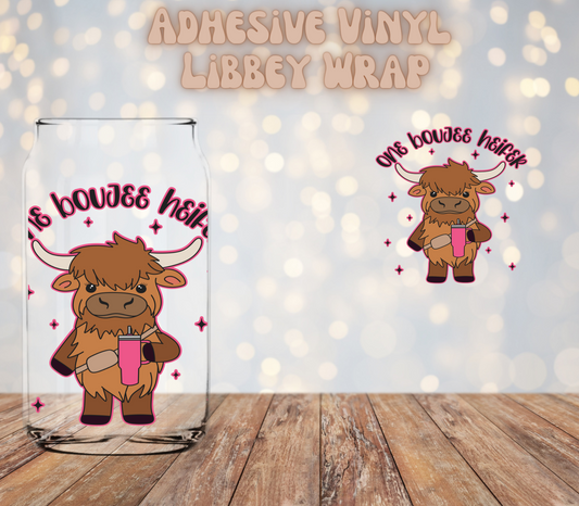 One Boujee Heifer   Libbey Decal