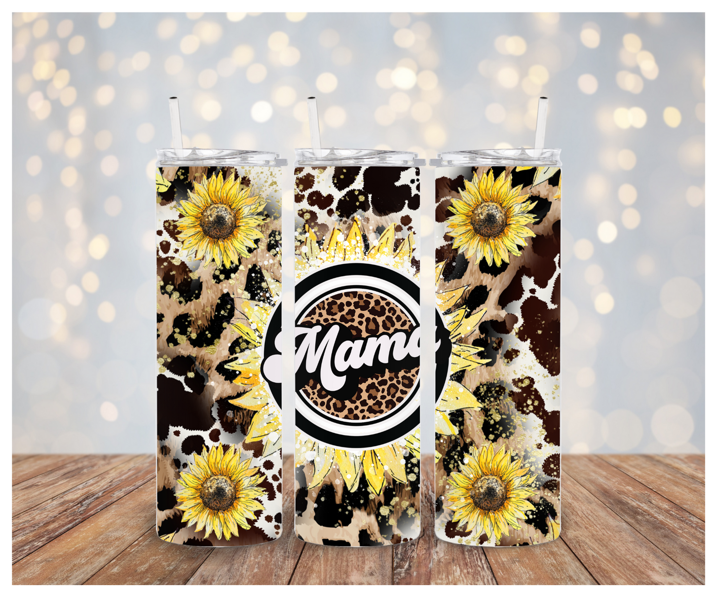 Mama Sunflowers with leopard  Sublimation Transfer