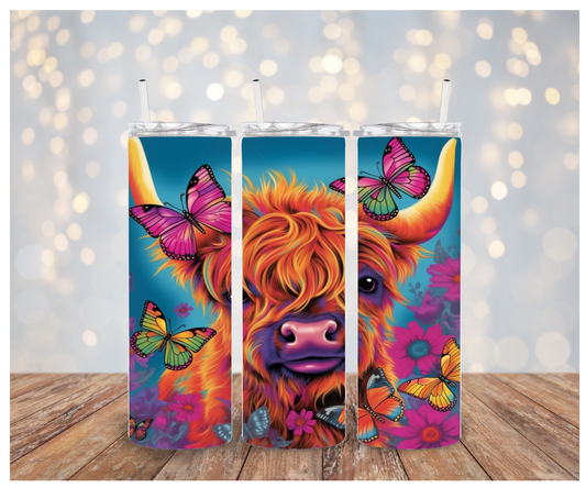 Colorful Highland Cow Vinyl Wrap