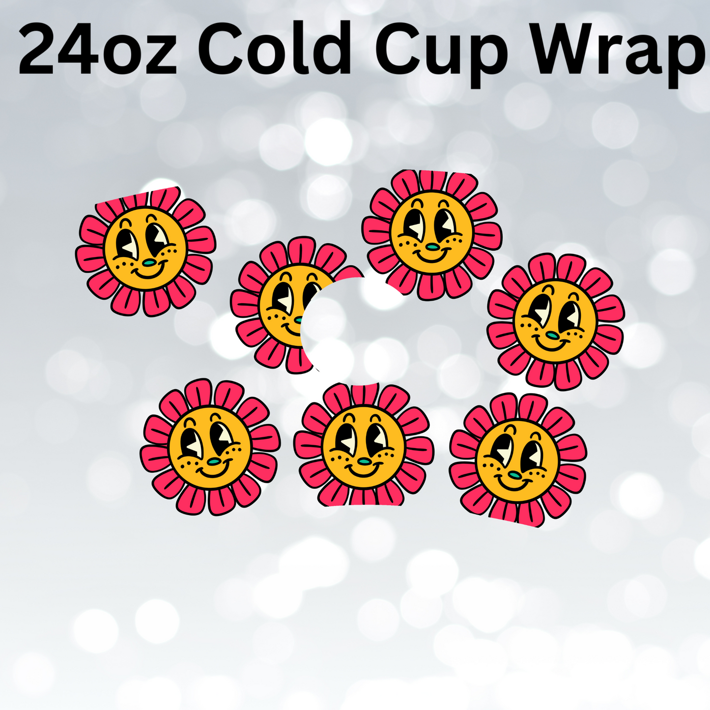 Retro Flowers Cold Cup