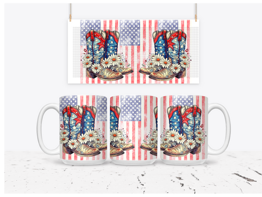Patriotic Boots Mug wrap