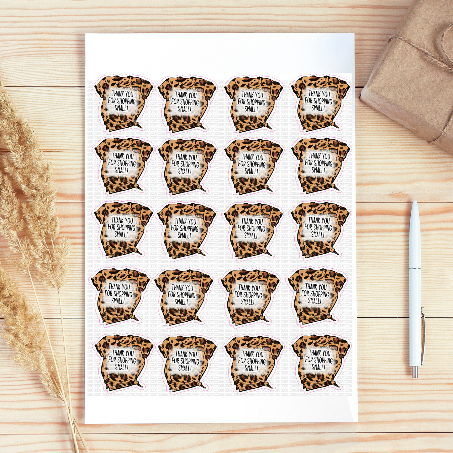 Thank you for shopping small Leopard Shirt Sticker