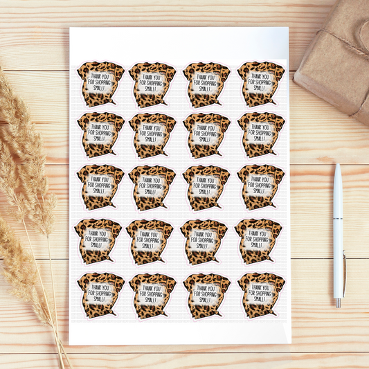 Thank you for shopping small Leopard Shirt Sticker