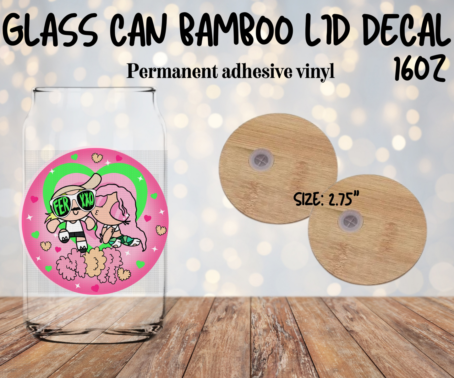 Karol XXo hot pink Bamboo Lid Decal