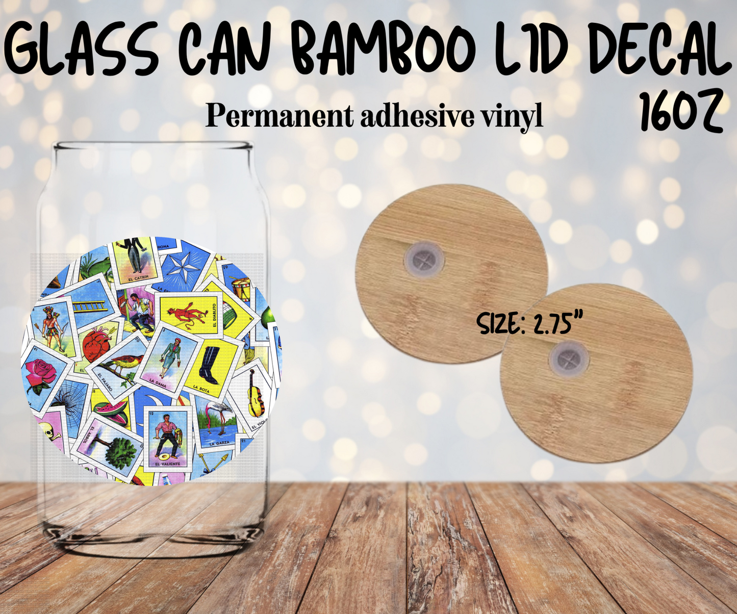 Loteria  Bamboo Lid Decal