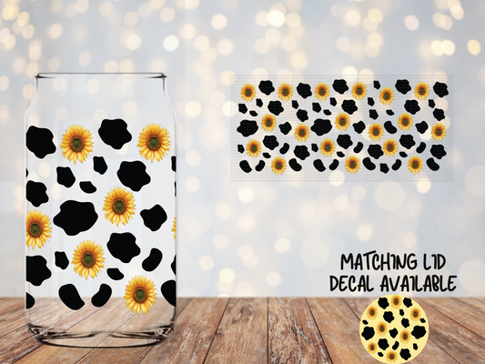 Cow print Sunflower Libbey Wrap