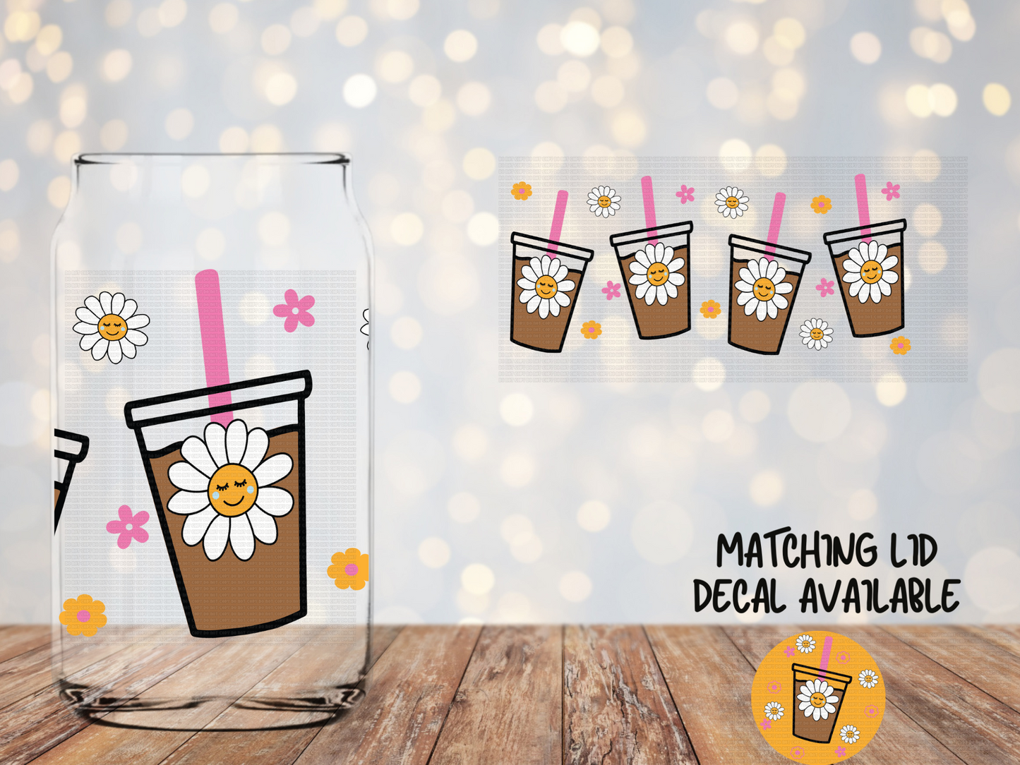 Flower Iced coffee Libbey Wrap