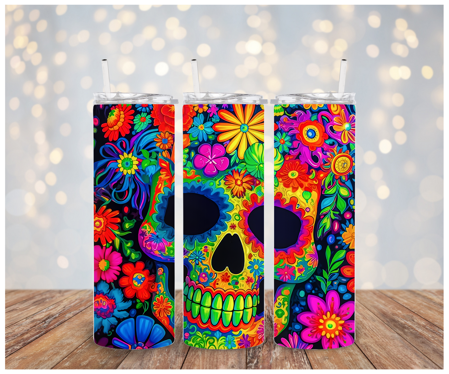 Colorful Skull  Sublimation Transfer