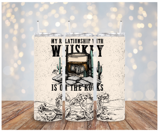 My relationship with whiskey Sublimation Transfer