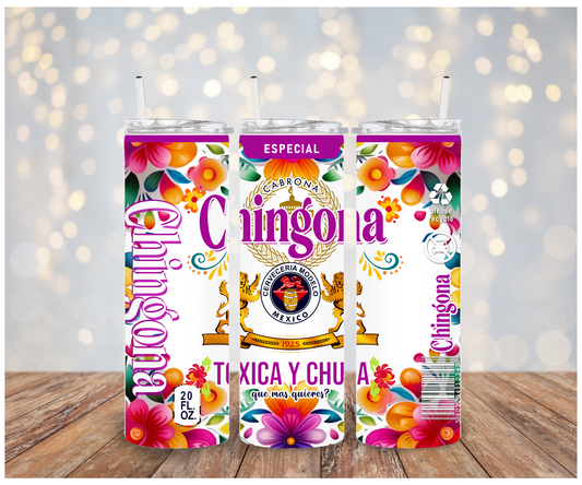 Chingona Floral Vinyl Wrap