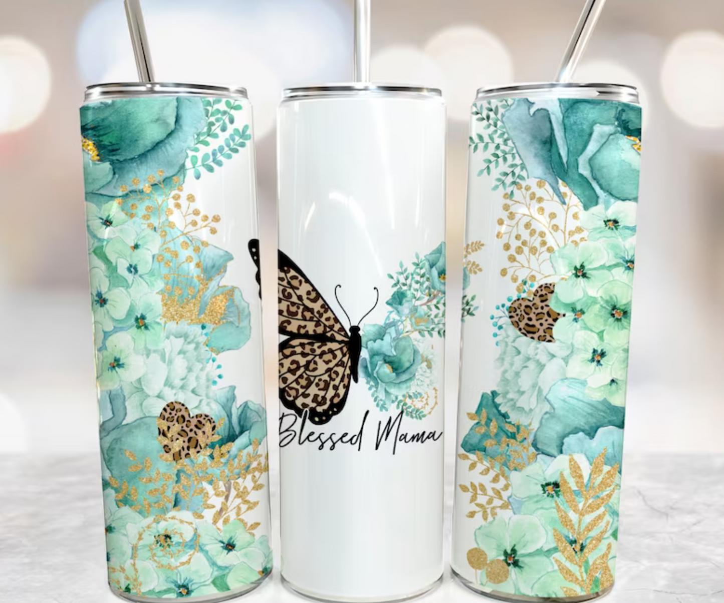 Blessed Mom Butterfly Sublimation Transfer