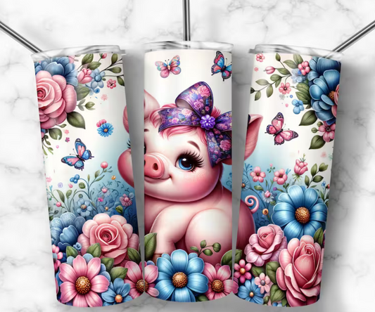 Floral Pig Sublimation Transfer