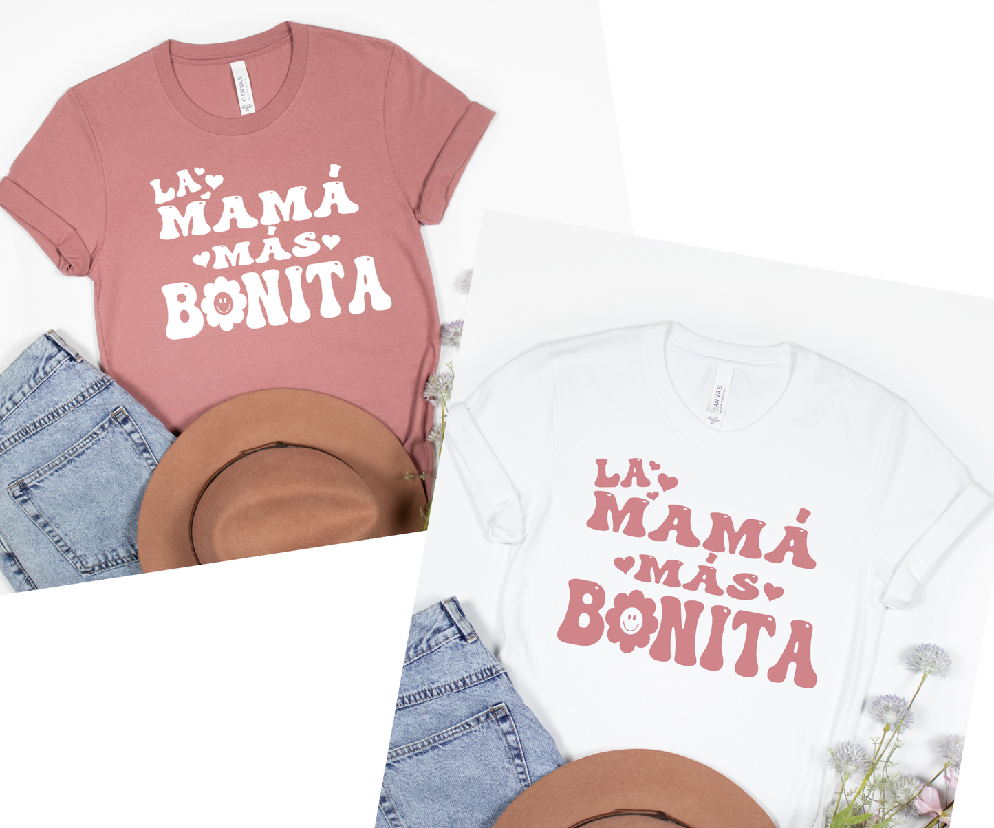 La Mama mas bonita  (white ink)