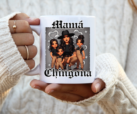 Mama Chingona 3 Girls  Mug wrap