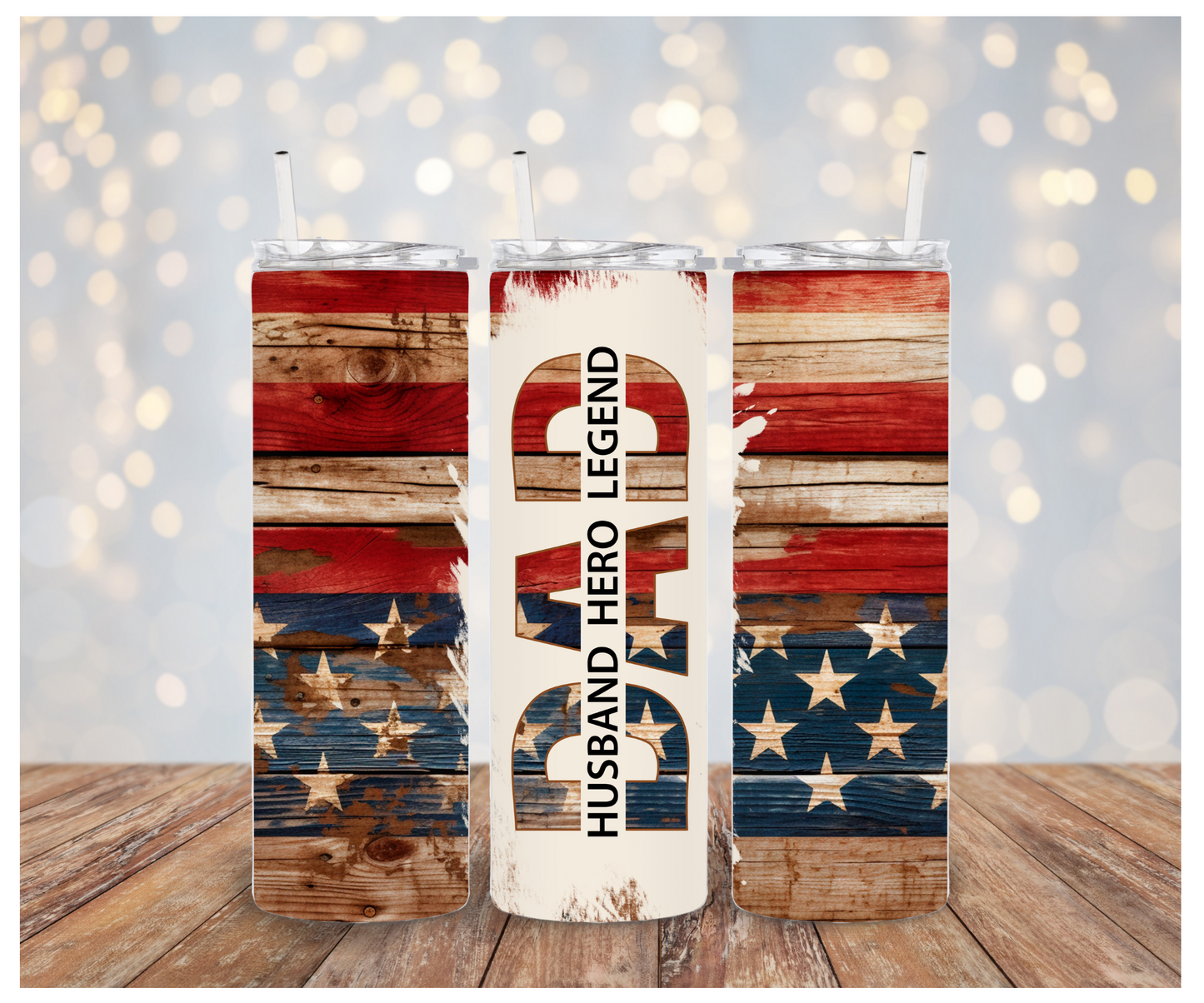 Dad American Flag Vinyl Wrap