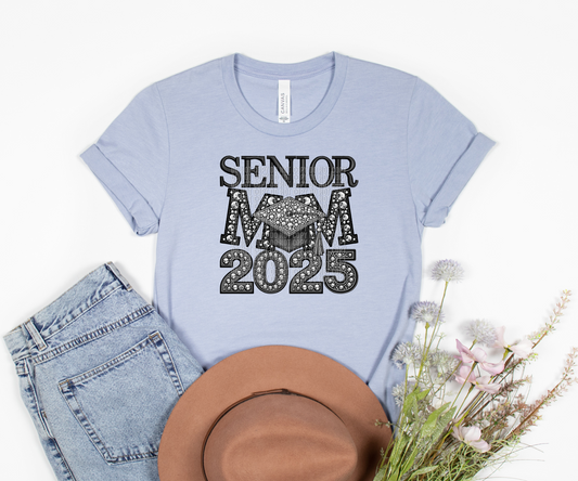 Senior Mom faux rhinestones Direct To Film Transfer