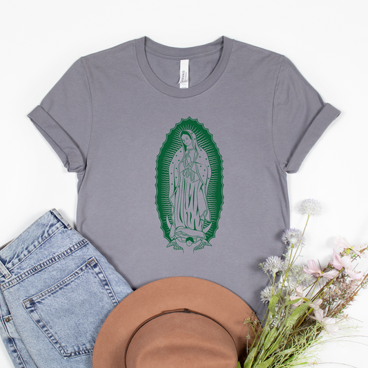 Lady of Guadalupe silhouette green