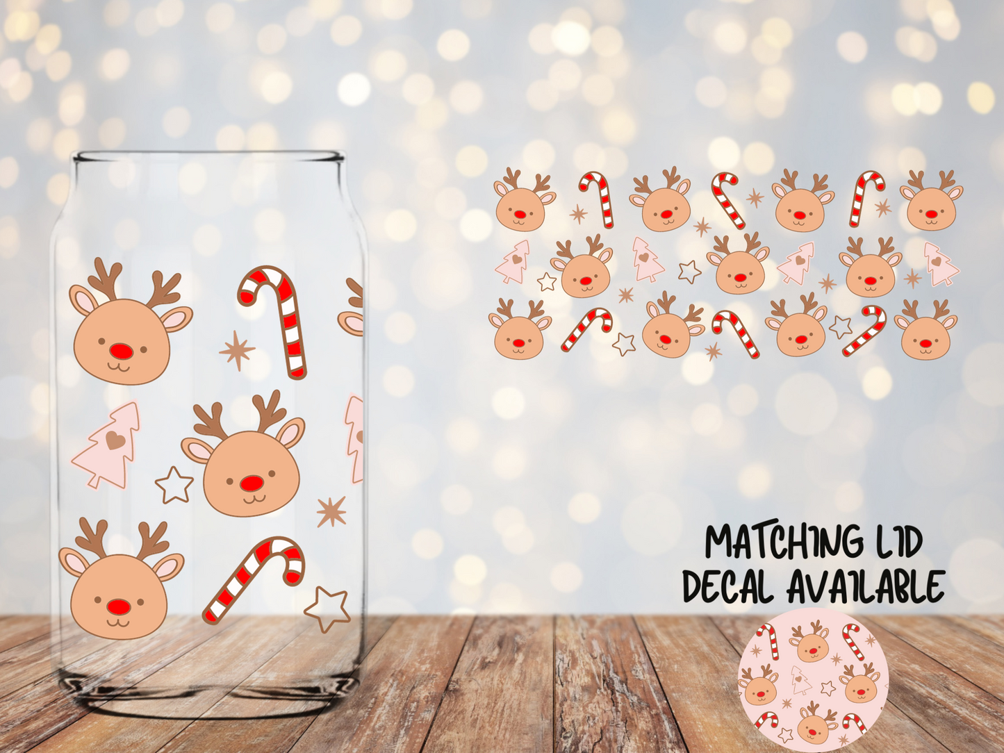 Christmas Reindeer Libbey Wrap