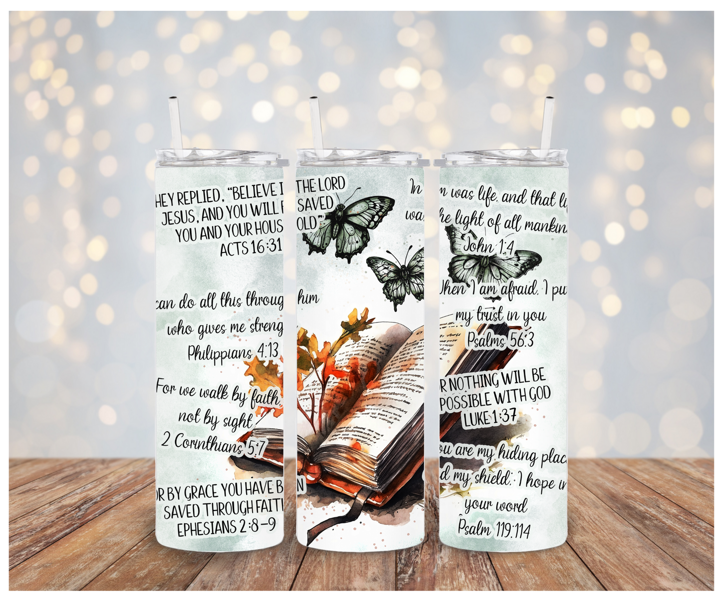 Bible Verses Butterflies Vinyl Wrap