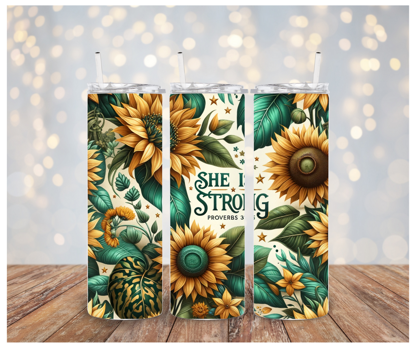 She is strong sunflowers Sublimation Transfer