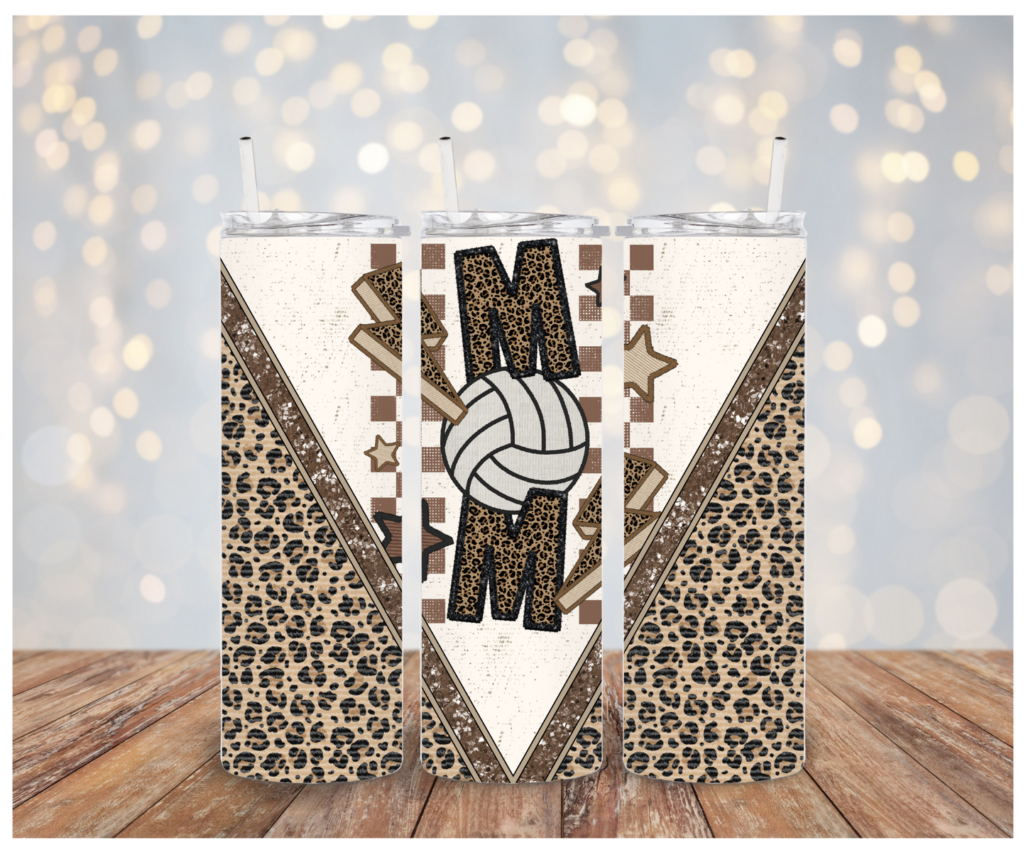 Leopard Volleyball Mom Sublimation Wrap