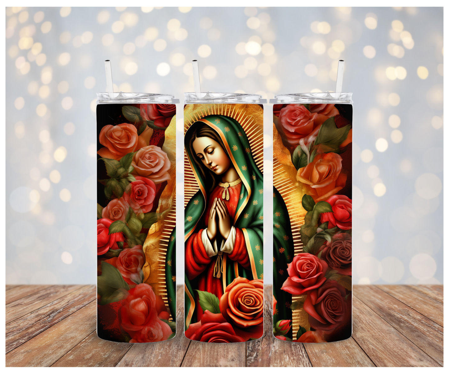 Virgen Mary Red Roses #2 Pastel Vinyl Wrap