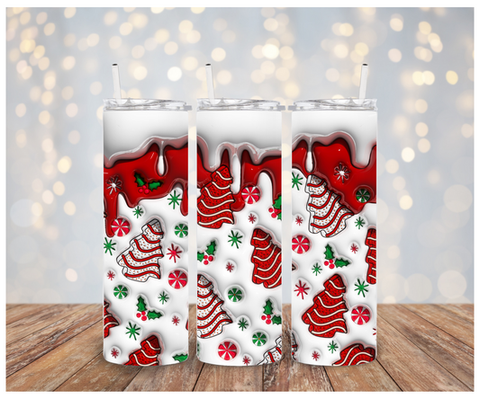 3D Christmas Cakes Vinyl Wrap