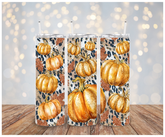 Leopard background  Pumpkin Sublimation Transfer