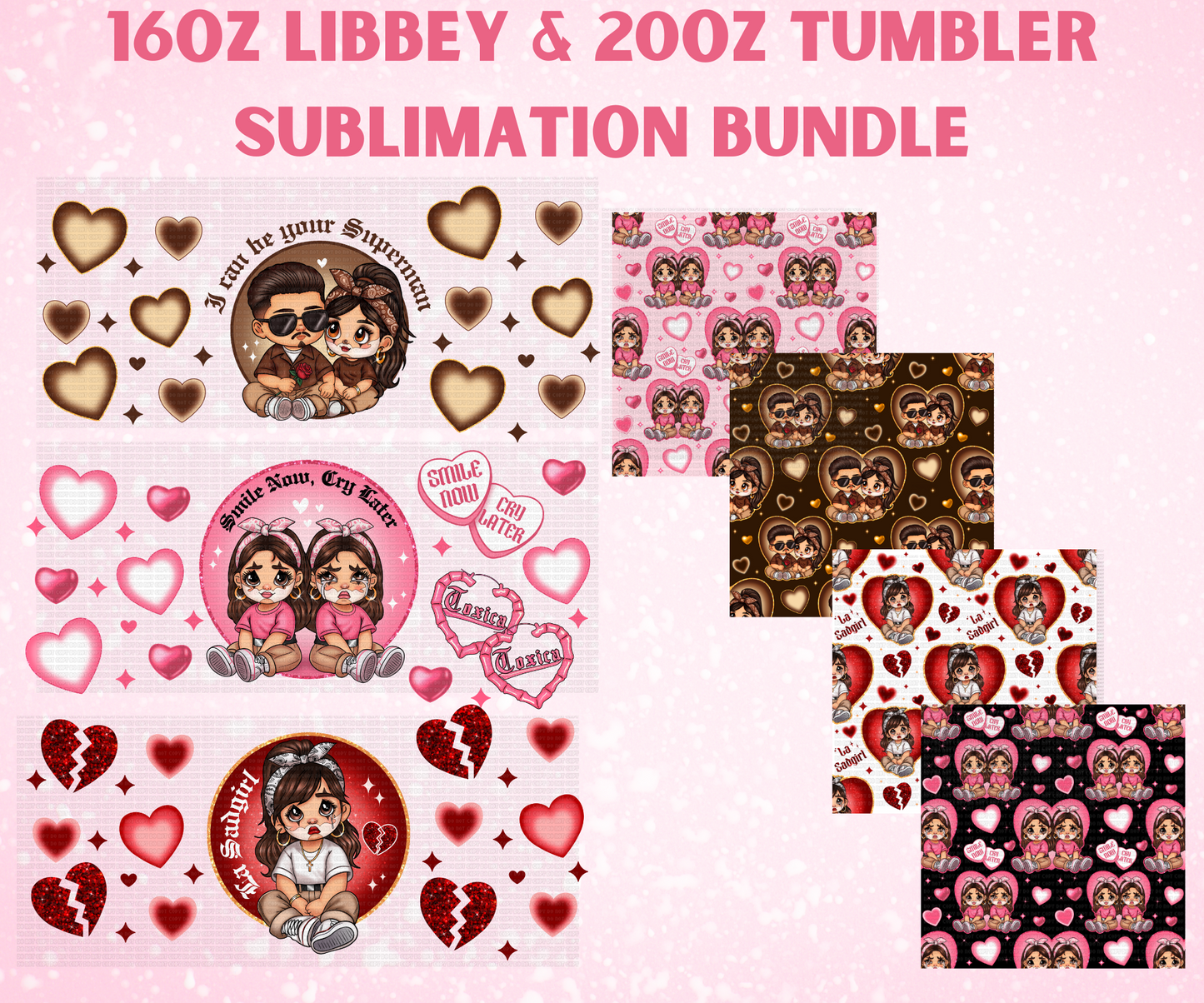 Chicano Valentine Cup Bundle (Sublimation)