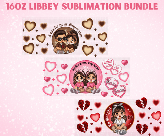 Chicano Valentine Libbey Cup Wrap Bundle (Sublimation)