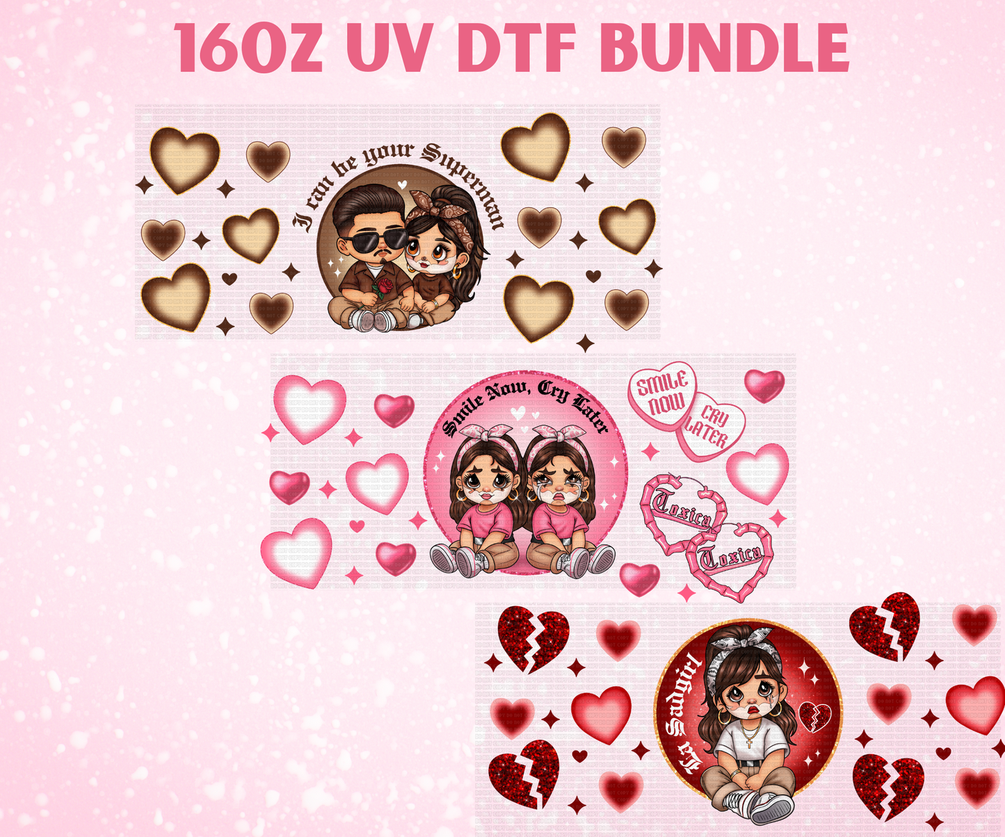Chicano Valentine UV DTF Wrap Bundle