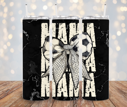 Soccer Mama coquette bow Tumbler Transfer