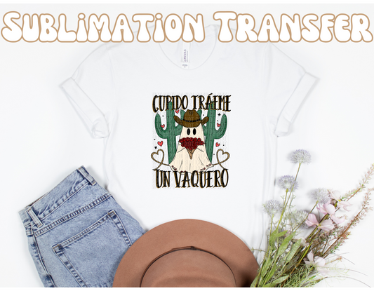 Cupido traime un vaquero  Sublimation Transfer