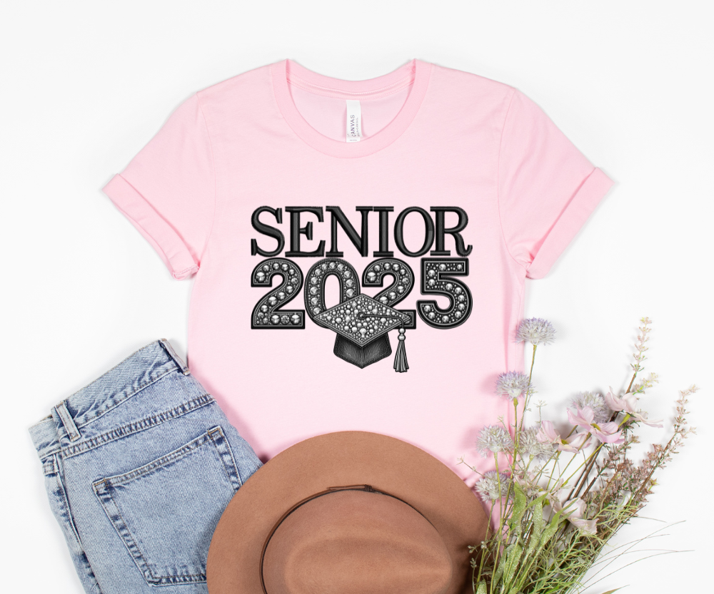 Senior 2025 faux rhinestones Direct To Film Transfer