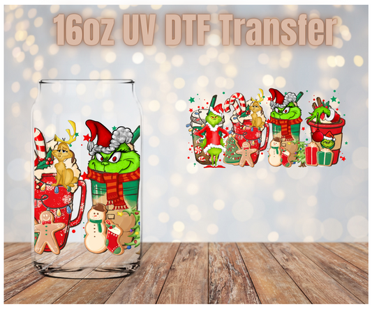 Mean One Christmas Lattes UV DTF Wrap