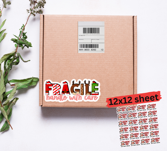 Fragile Handle with care packing stickers