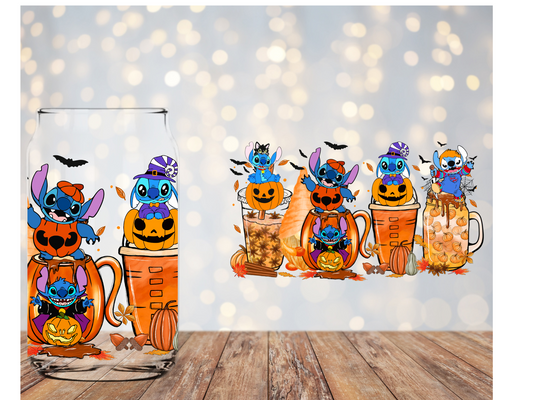 Pumpkin Blue Alien UV DTF Wrap