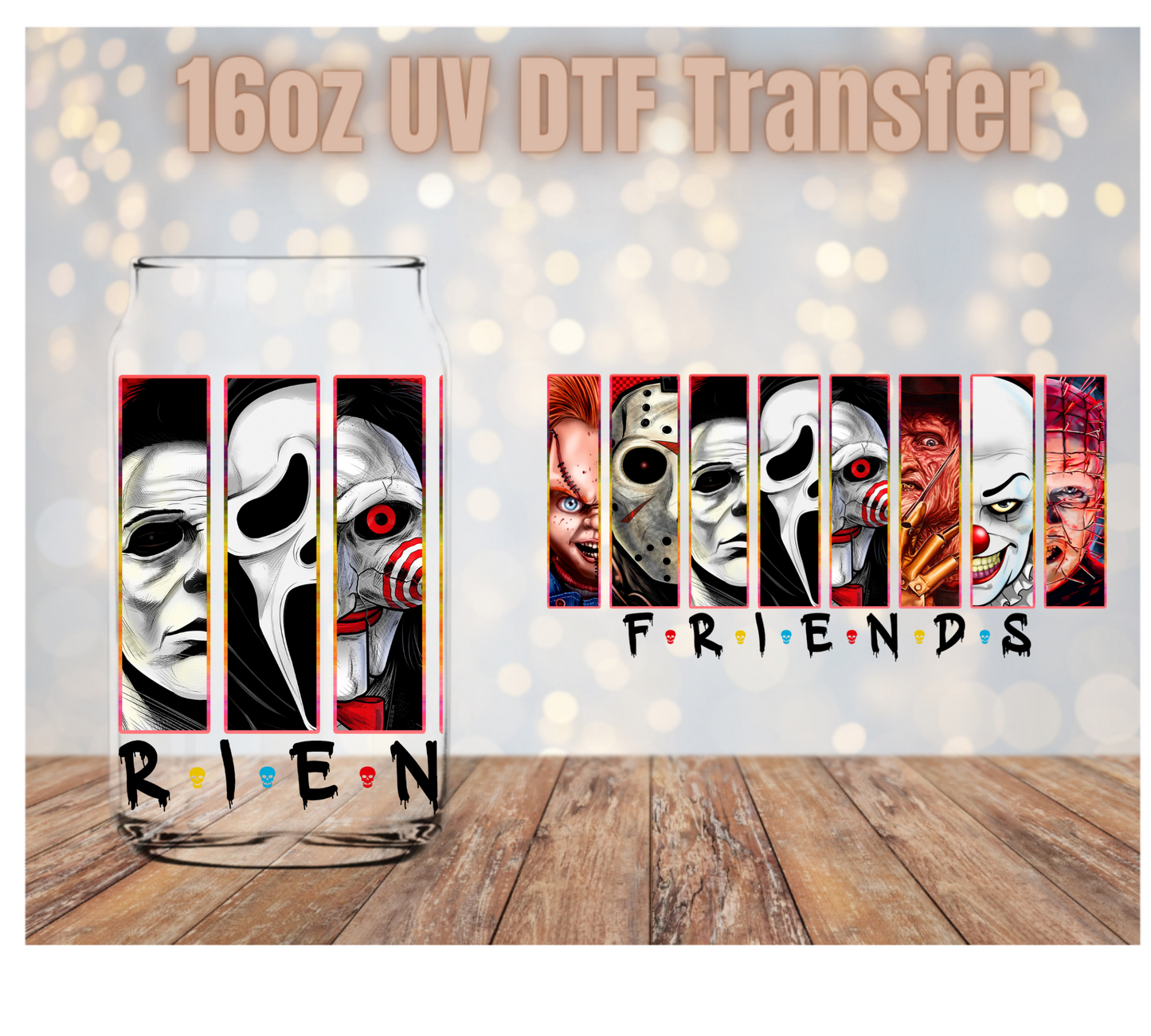 Horror Friends UV DTF Wrap