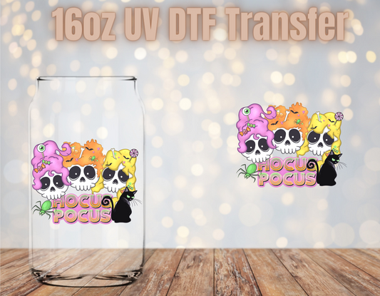 Hocus Pocus Skulls 2 UV DTF Wrap