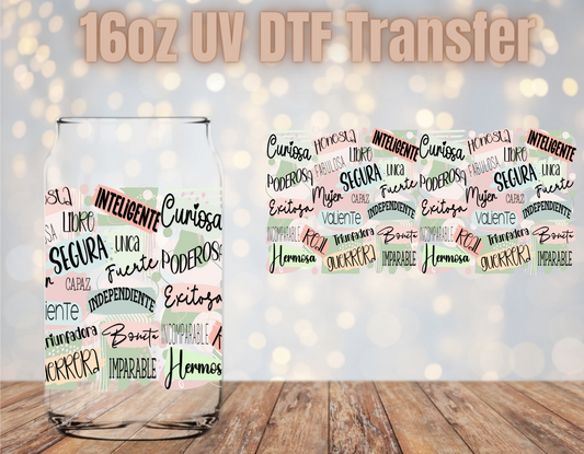Affirmaciones Positivas UV DTF Wrap