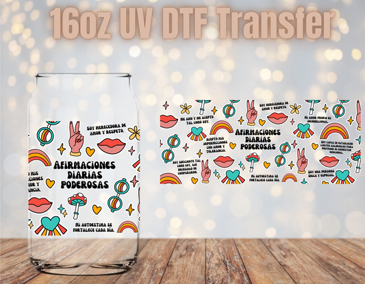 Afirmaciones Diarias Poderosas UV DTF Wrap