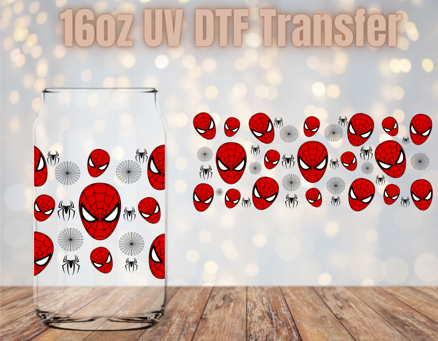 Spider Dude Face UV DTF Wrap