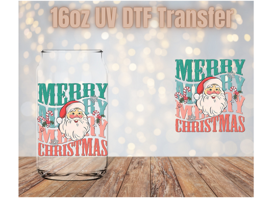 Merry Merry Christmas UV DTF Wrap