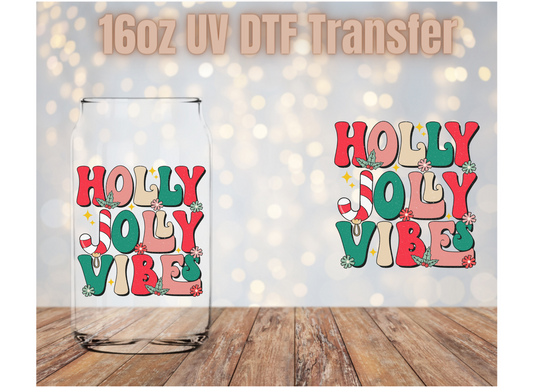 Holly Jolly Vibes UV DTF Wrap